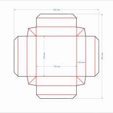 146 коробка 125х125х28 дно ( 4 мыла) - Полиграфия