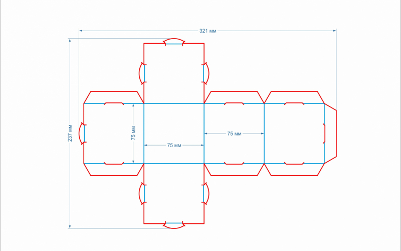 100 коробка 75х75х75 кубик  - Полиграфия