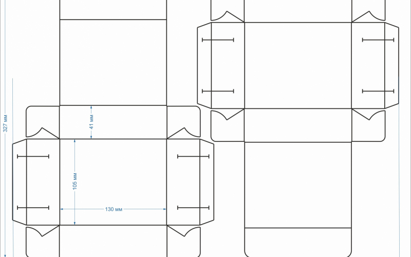 131 коробка_130x105x40  2 шт - Полиграфия