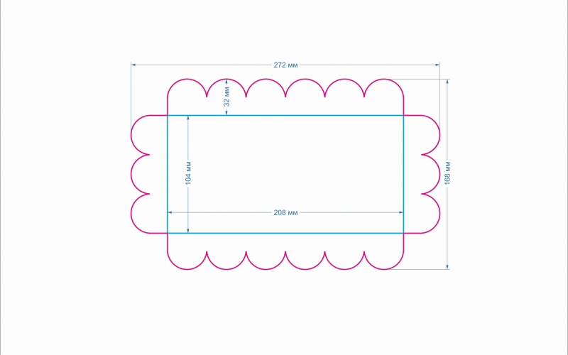 140 коробка 208х104х32 подложка для печенья - Полиграфия