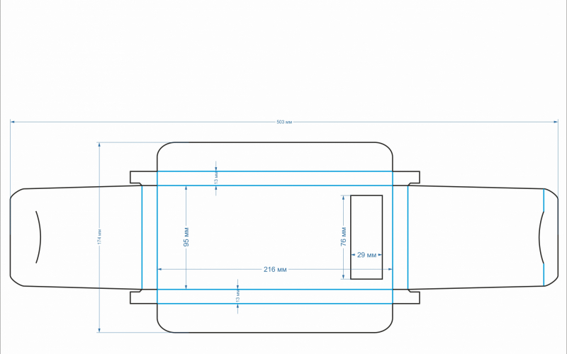 151 коробка 216х95 косынка - Полиграфия
