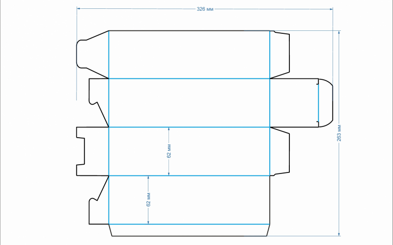 19 коробка 62х62х205 - Полиграфия