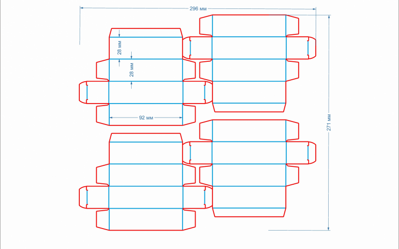 43 коробка 28х28х92 - Полиграфия