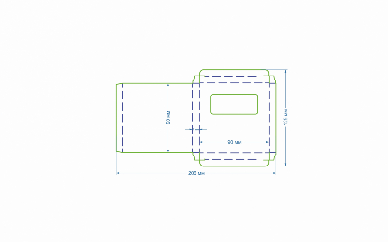 59 коробка 90х90х9 для карандашей - Полиграфия