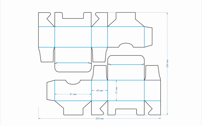 94 коробка_ 90x50x40 для визиток - Полиграфия